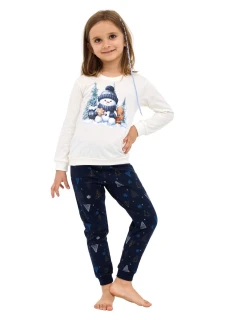 Dievčenské pyžamo 977/189 Zasnežený deň - CORNETTE