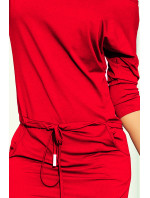 Numoco športové šaty s vreckami - červené