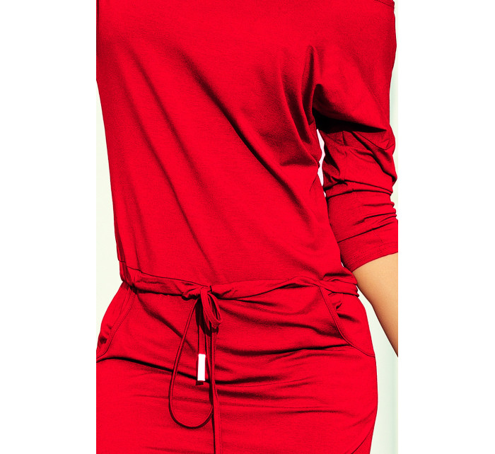 Numoco športové šaty s vreckami - červené