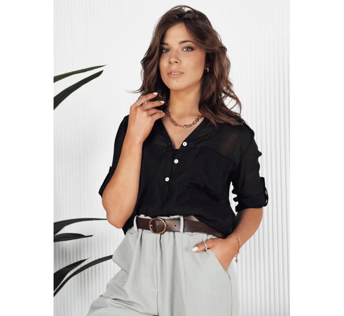 Dámská košile LUNA černá Dstreet model 21972647 - FashionStreet Dámská košile LUNA černá Dstreet model 21972647 - FashionStreet