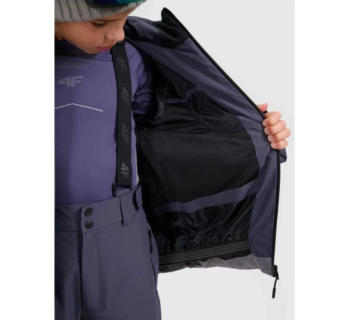 Chlapčenská lyžiarska bunda 5000 s membránou 4F 4FJRAW25TTJAM1064-22S