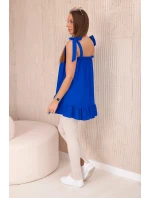 Halenka s mašličkami chrpově modrá Halenka s mašličkami chrpově modrá