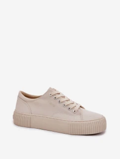Materiałowe Trampki Damskie Big Star RR274407 Beżowe