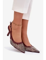 Lodičky s příchytkami bordové Selinna Lodičky s příchytkami bordové Selinna