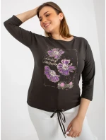 Dámska blúzka RV BZ 8457.47P tmavá khaki - FPrice Dámska blúzka RV BZ 8457.47P tmavá khaki - FPrice