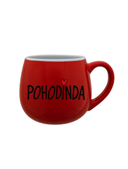 POHODINDA - červený keramický hrníček 300 ml