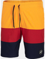 Pánske plavecké šortkyH4L21-SKMT004 oranžovo-červeno-čierne - 4F