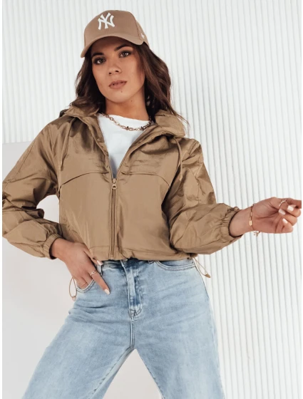 Dámska prechodná bunda s kapucňou GRAUS béžová FashionStreet TY4221