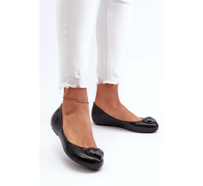 Damskie Pachnące Baleriny Z Sercem ZAXY NN285011 Czarne