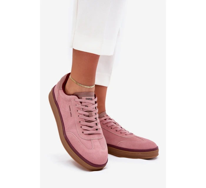 Semišové Dámské Tenisky Daniel  Růžové model 21703337 - Daniel Lopez Just Dare