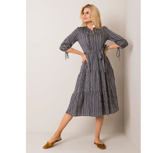 Šaty LK SK 508005.07P šedá čierna Šaty LK SK 508005.07P šedá čierna