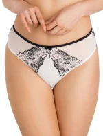 Dámske tangá 842 Black & white - GORSENIA