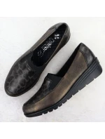 Hnědá kožená dámská obuv na platformě model 21905254 - Rieker