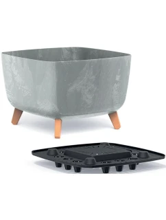 GRACIA SQUARE BETON EFFECT POND 29x29CM detské