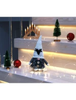 DEKORATÍVNY ŠKRIATOK 25CM S FLITRAMI SIVÁ DIEVČINA