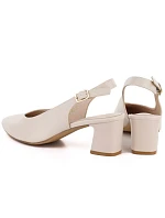 Dámske lodičky s remienkom béžovej farby Sergio Leone SK463