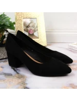 Sergio Leone W SK358A čierne lodičky na podpätku