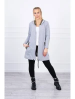 Mikina s ozdobnou šedou páskou