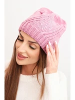 Dámska zimná čiapka s vlnou a kamienkovou výzdobou K480 svetlo fialová Dámska zimná čiapka s vlnou a kamienkovou výzdobou K480 svetlo fialová