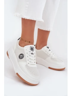 Sneakersy Damskie Na Platformie Big Star RR274572 HI-POLY SYSTEM Białe