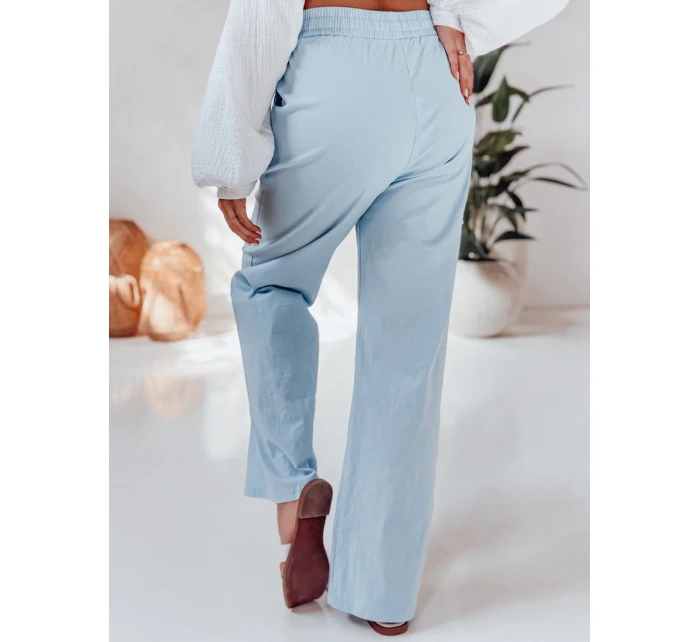 Dámske ležérne nohavice so širokými nohavicami BOHO DAY svetlo modré FashionStreet UY2651