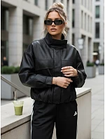 Kurtka damska z oversize z wysokim czarna model 22042902 - FashionStreet