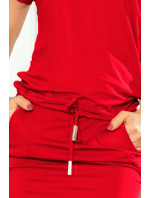 Červené dámske športové šaty s krátkymi rukávmi model 7213737
