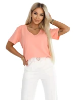 damska z dekoltem V i krótkim  model 22036868 - numoco basic