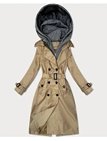 z kapturem ciemny beżowy model 22037964 - HONEY WINTER