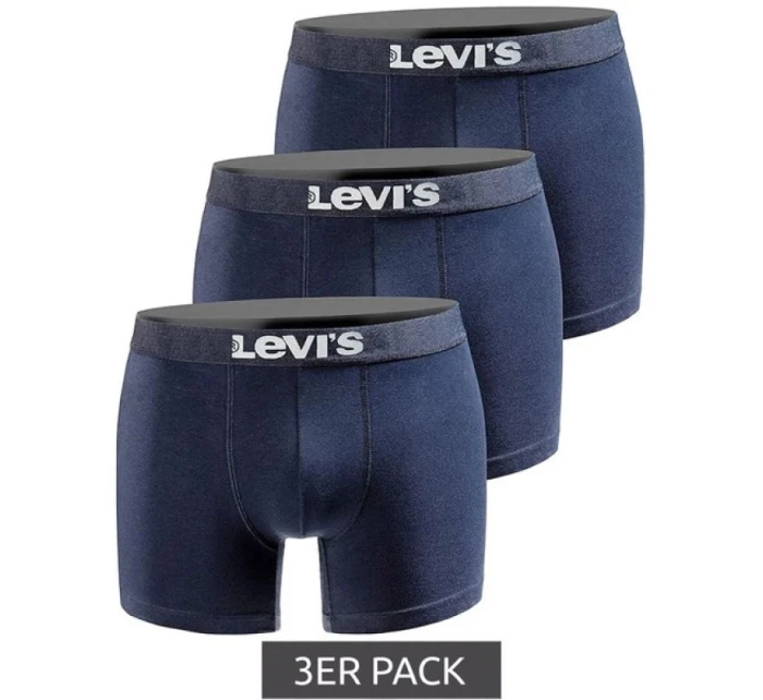 Pánske boxerky Levi's 3-Pack Dark Blue Cotton