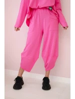 Bavlněná mikina kalhoty set světle růžová Bavlněná mikina kalhoty set světle růžová