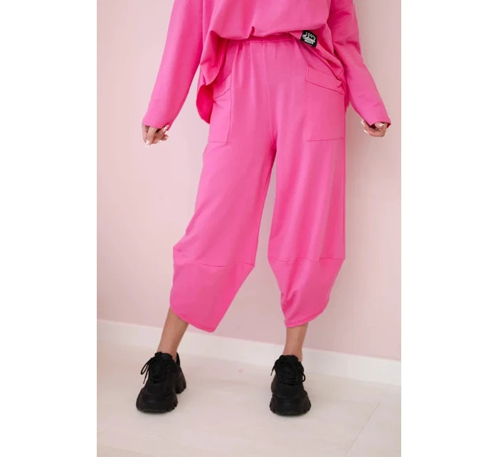 Bavlněná mikina kalhoty set světle růžová Bavlněná mikina kalhoty set světle růžová