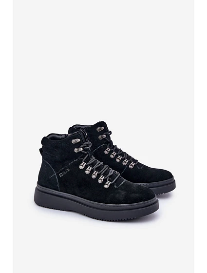 Semišové pánské zimní boty Big Star model 21675349 černé - Big Star Shoes Semišové pánské zimní boty Big Star model 21675349 černé - Big Star Shoes