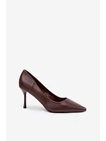 Klasické lodičky z eko kůže hnědé model 22315962 - Boto Klasické lodičky z eko kůže hnědé model 22315962 - Boto