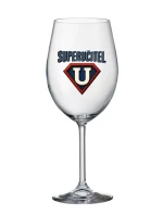SUPERUČITEL (ZNAK) - čirá sklenice na víno 350 ml