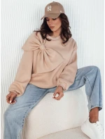 Dámská oversize mikina béžová Dstreet model 21972853 - FashionStreet Dámská oversize mikina béžová Dstreet model 21972853 - FashionStreet