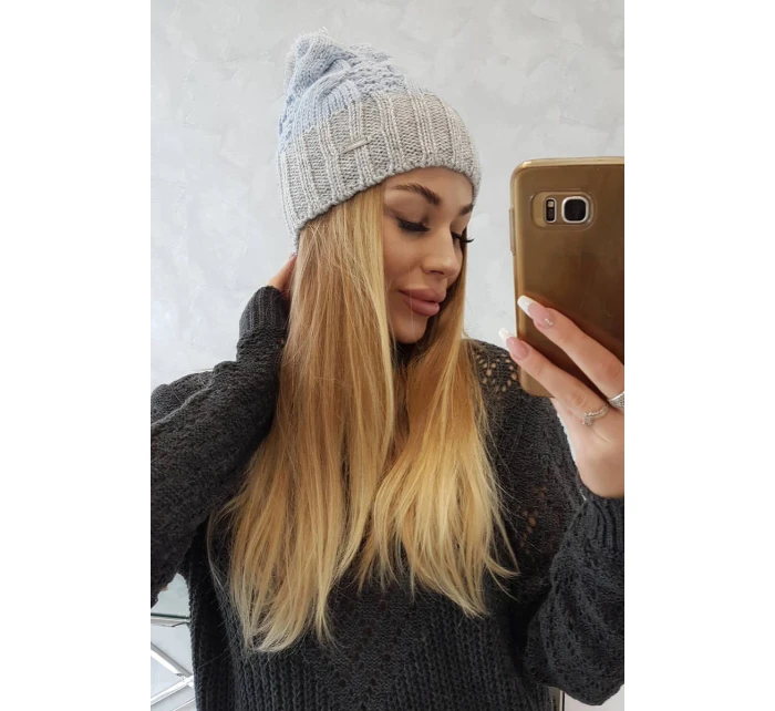 Paris fleecová čiapka K212 svetlo modrá + svetlo šedá Paris fleecová čiapka K212 svetlo modrá + svetlo šedá