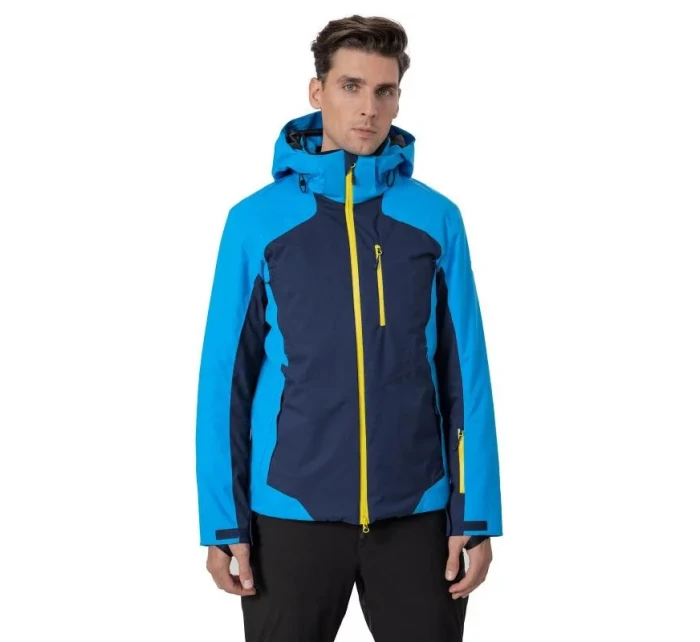 Pánska bunda H4Z22-KUMN010 modro-žltá - 4F