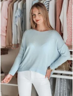 Dámský oversize hladký svetr modrý Dstreet model 21986081 - FashionStreet