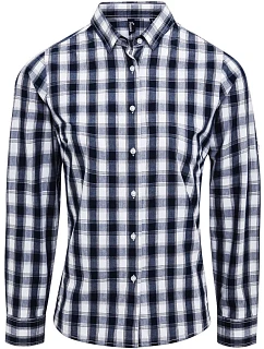 PR 350 Popelínová halenka s dl. rukávem white/navy model 22484192 - Premier