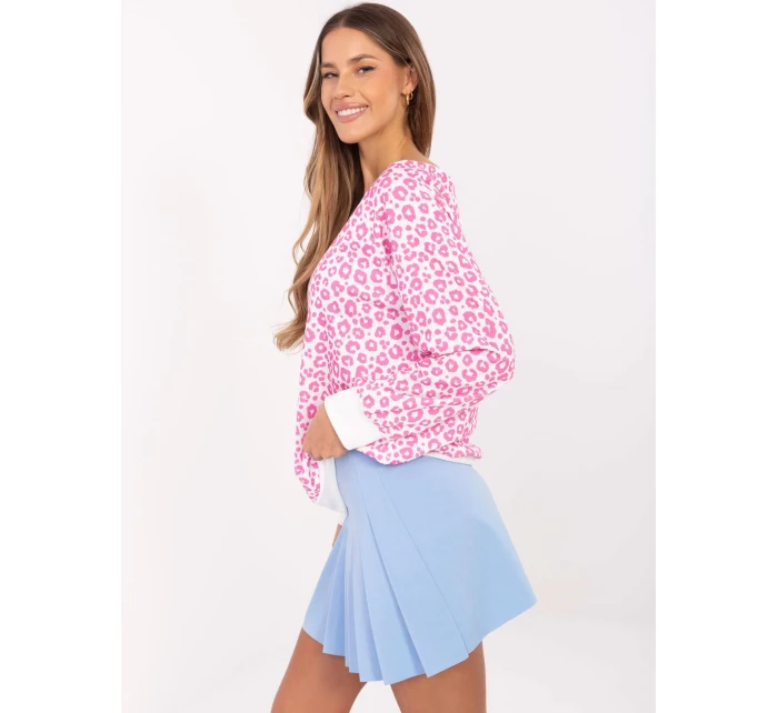 Blúzka MI BZ M742.86 bielo-ružová Blúzka MI BZ M742.86 bielo-ružová