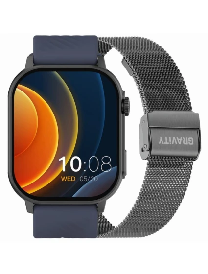 Inteligentné hodinky Gravity GT15-4 Blue Silicone Strap + Titanium Bracelet Inteligentné hodinky Gravity GT15-4 Blue Silicone Strap + Titanium Bracelet