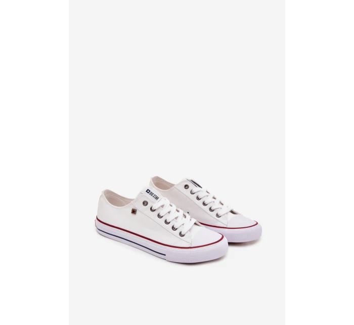 Trampki Męskie Niskie Materiałowe Big Star DD174500 Białe