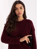 Sweter MI SW model 21749825 bordowy - FPrice Sweter MI SW model 21749825 bordowy - FPrice