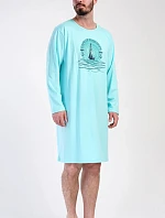 Pánska nočná košeľa s dlhým rukávom Jachting - Vienetta