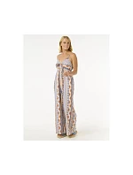 Overal RIP CURL San Carlos Tie Front Jumpsuit, tyrkysová