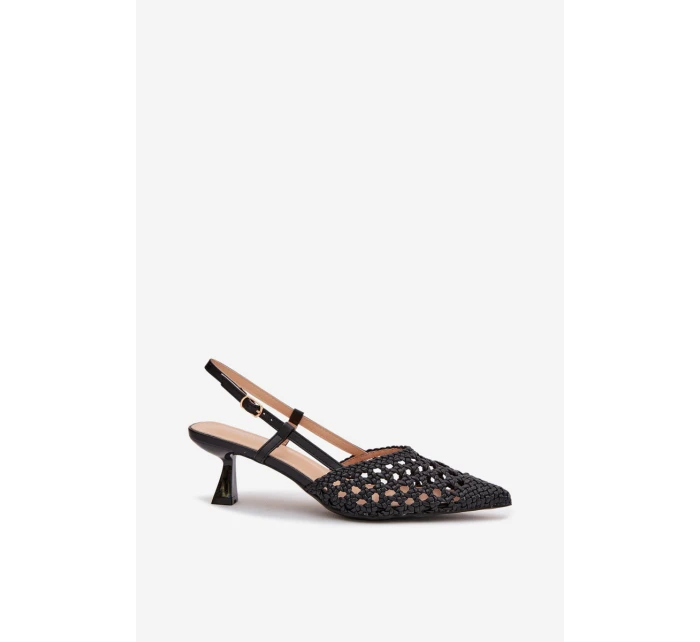 Dámské Sandály na Podpatku Černé model 22027878 - Boto