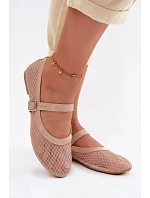 model 22130372 baleríny s páskem Béžové Gaia - Boto