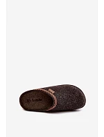 Ženské pantofle s výšivkou model 22368082 tmavě béžové - Inblu