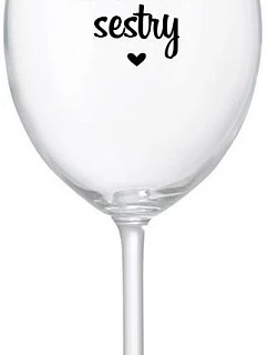 Fľaše - SISTERS - číry pohár na víno 350 ml